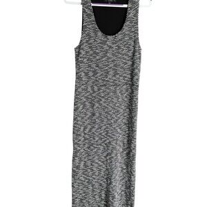 SANCTUARY of Revolve Casual Black and White Sheath Maxi Dress with Scoop Neck